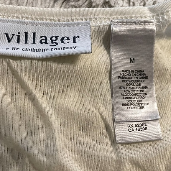 Vintage Villager White  Knitted Sweater,size M - Picture 3 of 3